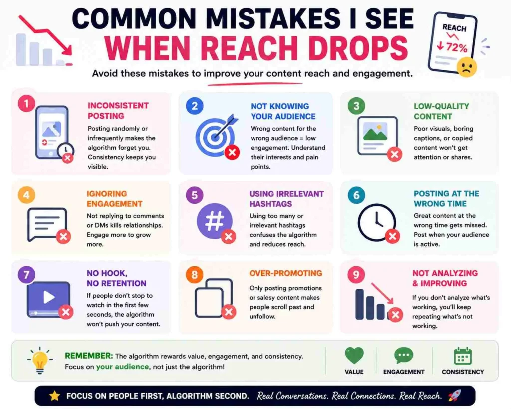 common mistakes in social media